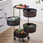 4 layer Hard plastic Rotating vegetable/fruit rack.