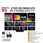 TCL C755 65 inch QD Mini LED 4K Google TV