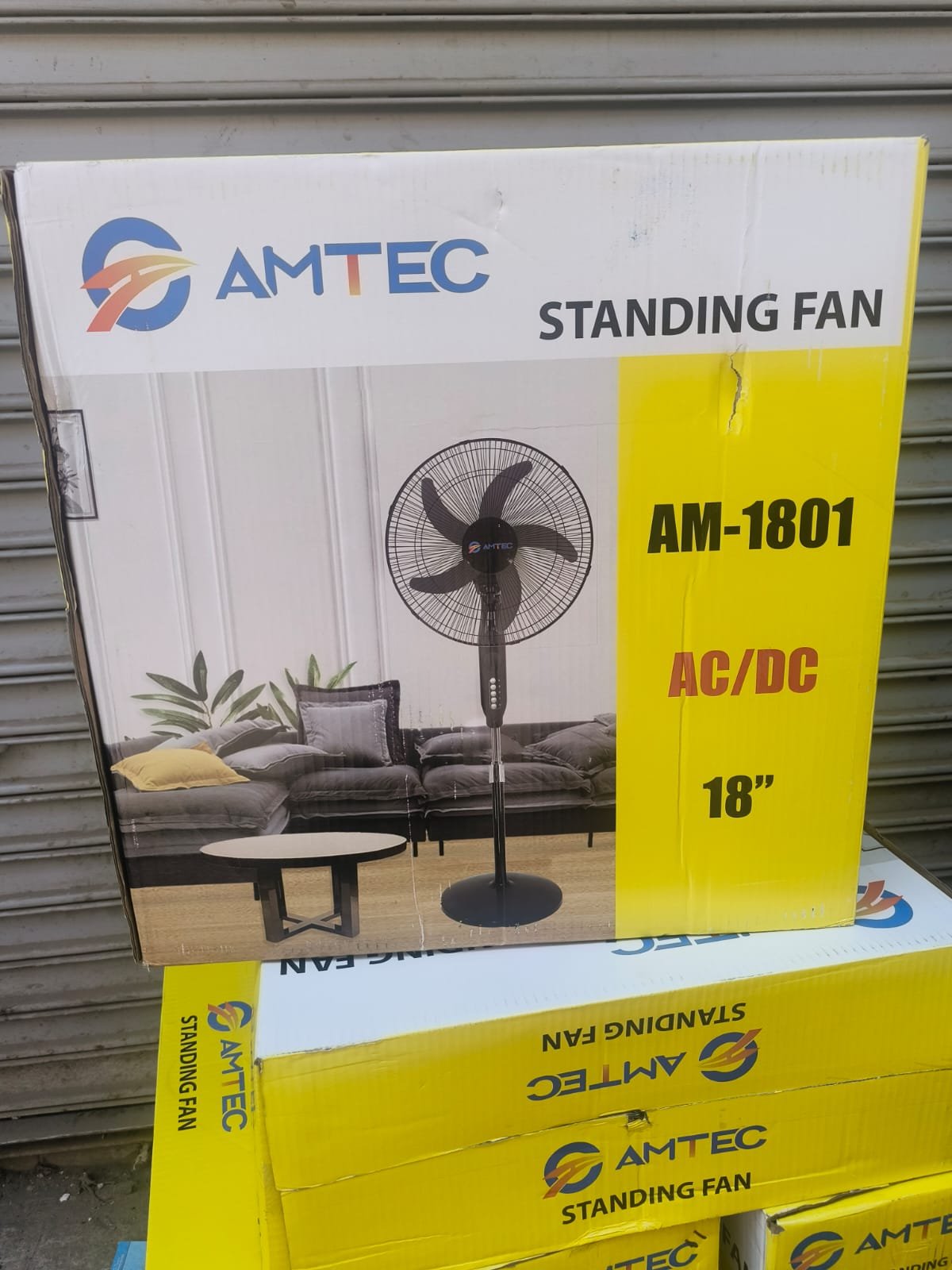 1000136289.jpg Amtec 18 inches ac/DC standing fan - Image 1