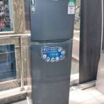 MIKA Fridge, 255L, 2 Door Top Mount Freezer No Frost (Frost Free), Dark Silver