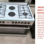 BJS SILVER (INOX) 60x90 4+2 Hot Plate Gas Cooker, w/ Turbo Fan, Oven 90L Capacity