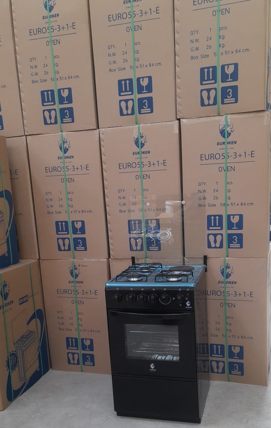1000183415.jpg 50×55 Euroken 3+1 standing cooker with electric oven cooker - Image 1