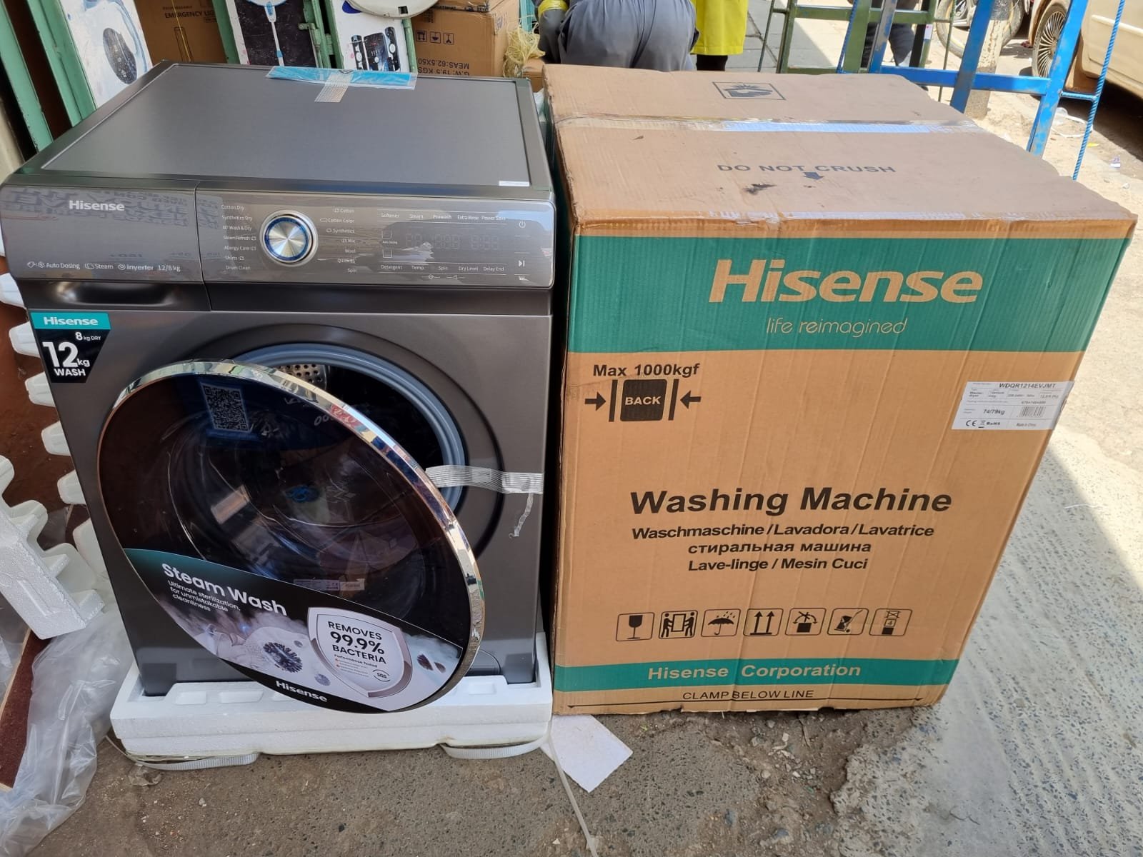 1000265092-1.jpg Hisense washing machine 9kg wassh and spin - Image 1