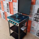 Eurochef 3 gas +1 electric standing cooker with shelves