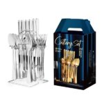 24PC Cutlery set SILVER COLOUR