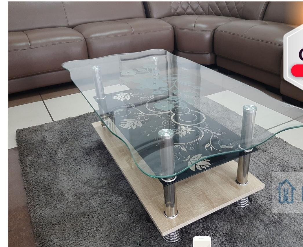 1001888678.jpg Executive glass coffee table - Image 1