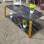Black executive  MDF marble effect table