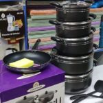 TC 14pieces non stick black coated pot/sufuria